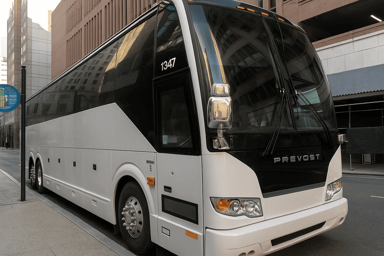 a Charter Bus Rental Concord coach bus