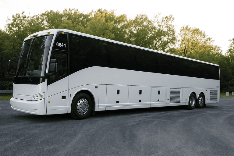 exterior of Charter Bus Rental Concord coach bus