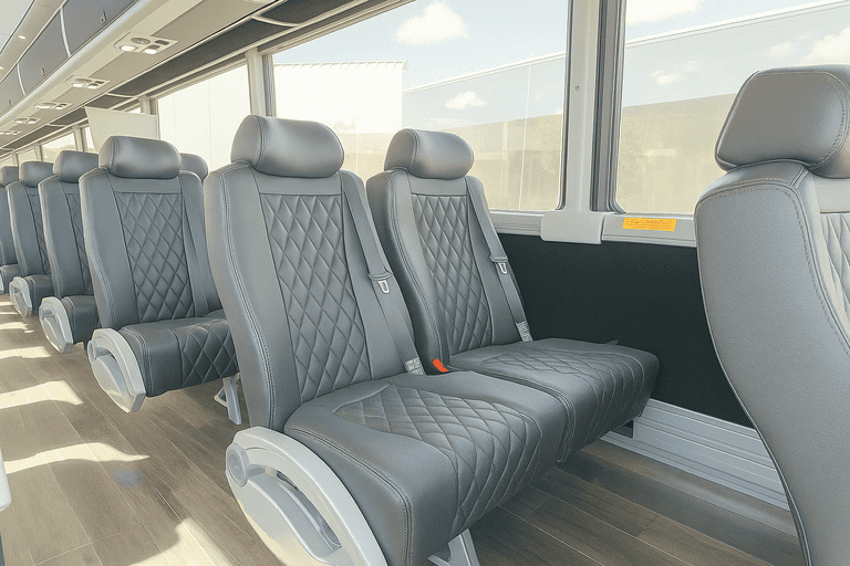 interior of Charter Bus Rental Concord charter bus